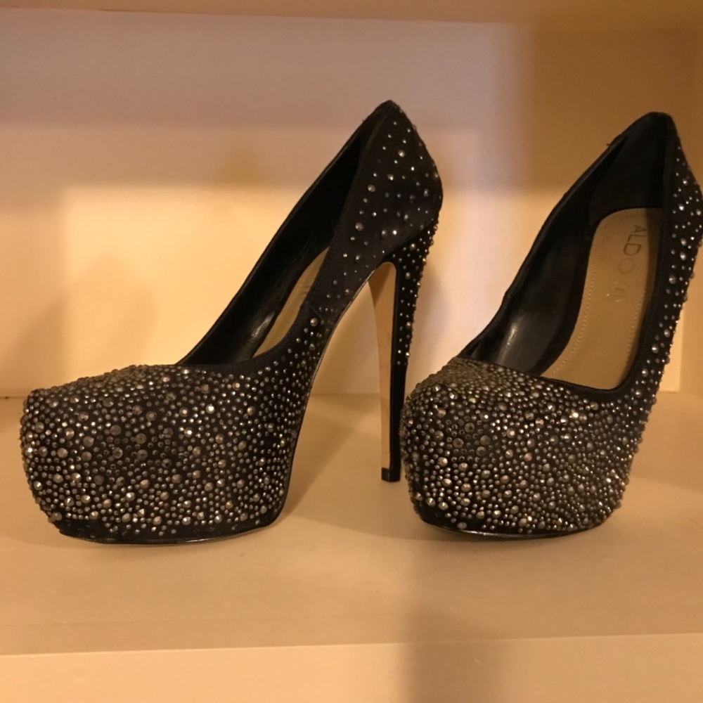 aldo rhinestone heels